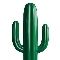 Green Plastic Cactus Toy Closeup.