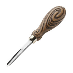 Obraz premium Wooden handle with a curved tip. isolated illustration transparent background
