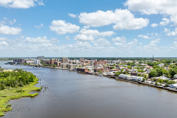 Fototapeta premium Downtown Wilmington North Carolina Aerial