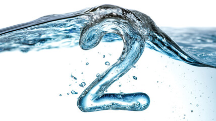 Capture the essence of water with a number two shape. A refreshing splash of aqua with this mesmerizing, crystal-clear still shot.