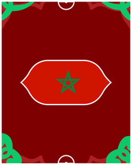 Morocco Emblem Flag African Nations Morocco 2025 Countries Teams African Football Symbol Logo Design Vector Illustration