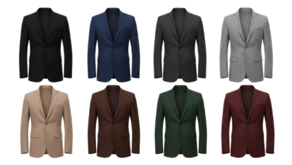 Explore stunning collection of modern men's tailored blazers in essential business colors for professional style