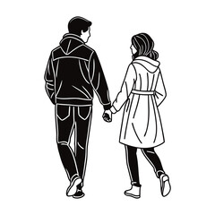Couple Holding Hands Plotter File Svg