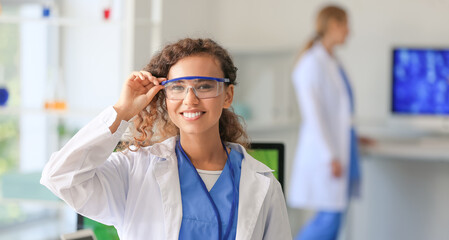 Female scientist in modern laboratory