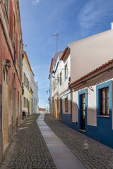 typical old road in the old town of Sines