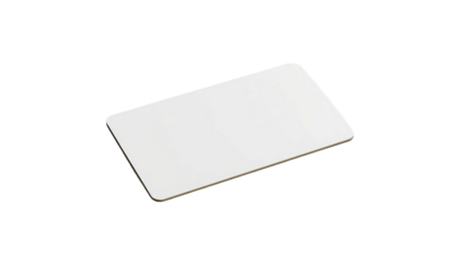 A white card on transparent background for presentations and design