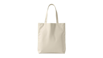 A white tote bag on transparent background for shopping and carrying items