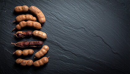 Minimalist Tamarind Pods Composition, Generative AI