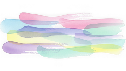 Multicolored abstract brush strokes on white background