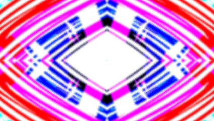 Colorful Symmetrical Diamond Geometric Light Pattern