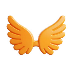 Fototapeta premium Orange Plastic Wings Toy for Kids.