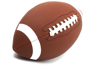 Isolated image of an American football on white background
