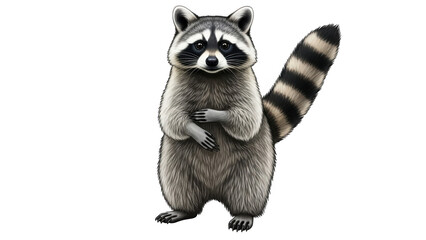Standing raccoon with arms crossed