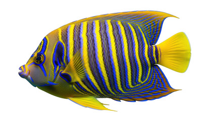 Vibrantly colored tropical fish swimming gracefully
