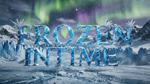 Frozen in Time Winter Landscape Scene.