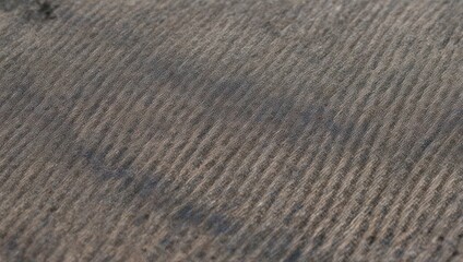 Fototapeta premium Textured close-up of a rough, weathered surface with linear ridges and subtle shadows