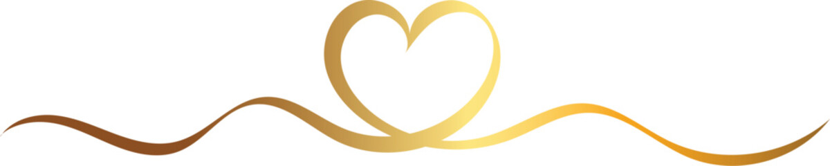 Featuring golden lines and a romantic red heart shape ribbon for a Valentine wedding celebration card design