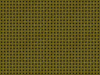 シームレスな黒地に金色ラインの変わり七宝文様背景