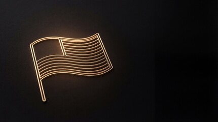 US Flag on black background