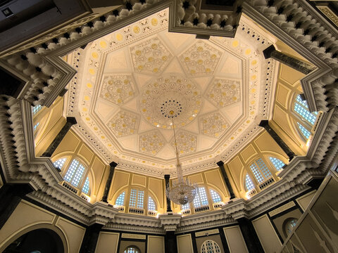 Ornate Dome Interior of Ubudiah Mosque