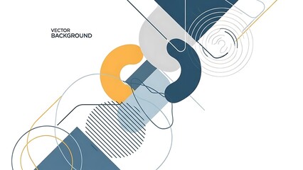 Abstract Geometric Shapes and Lines Design.