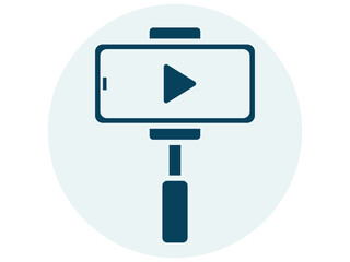 Vlog icon. Digital creation glyph icon. Solid vector icons concept. Flat vector illustration.