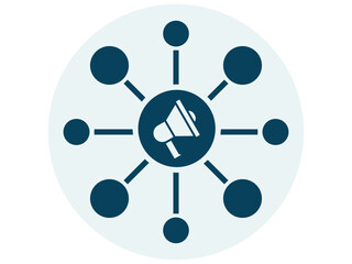 Viral marketing icon. Digital creation glyph icon. Solid vector icons concept. Flat vector illustration.