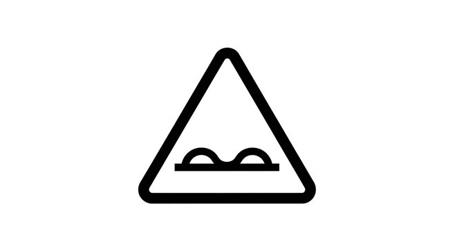 Warning Sign Rip Current Caution Symbol.