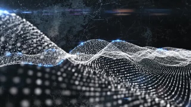 Abstract Digital Landscape - Data Visualization and Futuristic Technology.