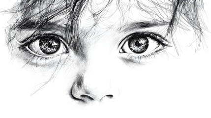 A close-up portrait of a person's face with a dramatic and intense expression