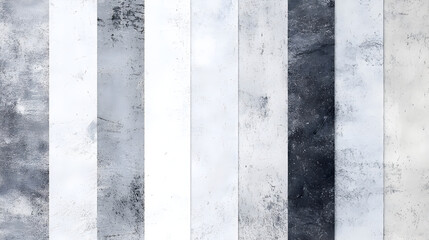 A close-up view of a modern, gray and white striped concrete wall with a textured surface