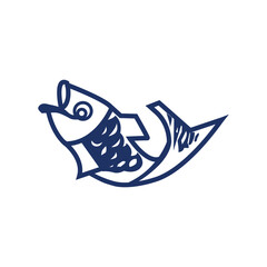 Make a Professional Fish Vector Line Art