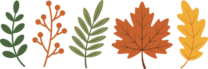 Vibrant autumn leaves and branches in warm colors