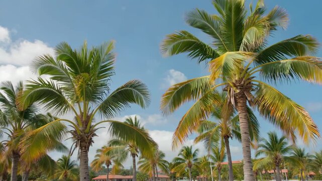 Coconut trees in the tropics