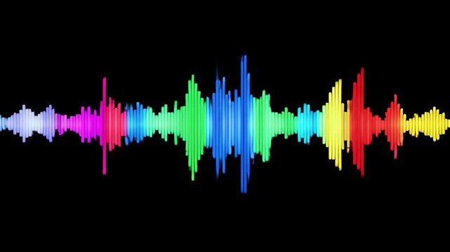 Color audio waveform animation