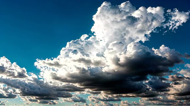 Blue sky, white clouds and clear sky