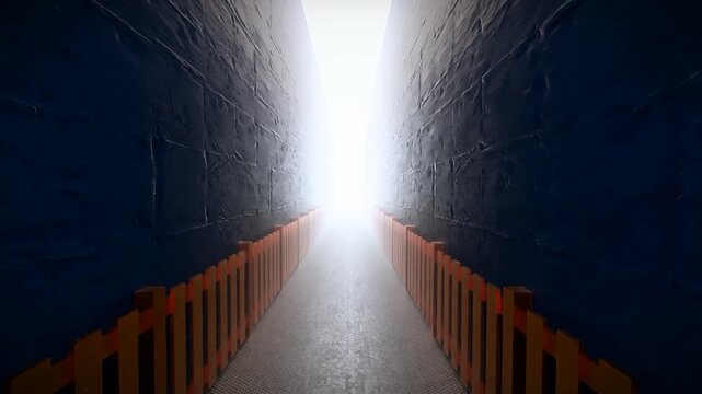 Endless Eerie Corridor Liminal Space Background