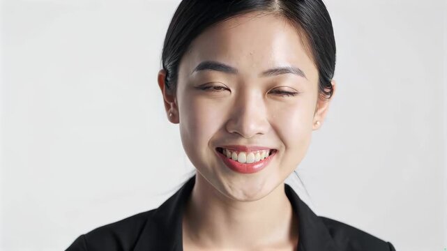 Close-up of smiling working woman