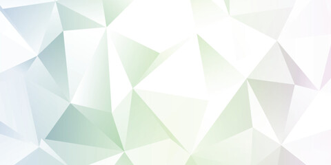 Pastel Geometric Background With Soft White and Green Triangle Shapes for Modern Design