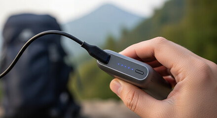A businessman's hand holding a black smartphone screen for wireless communication and texting in a professional business technology setting