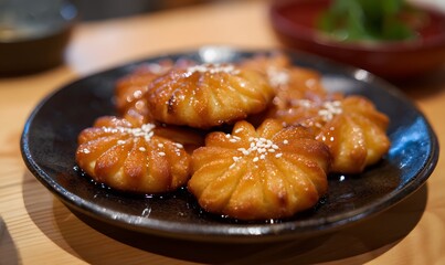 Yakgwa (Korean honey pastry), authentic upscale Korean dessert presentation