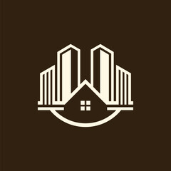 Modern City Landscape Building Logo