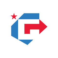 Letter G Arrow Strategic American
