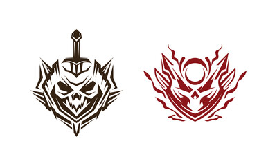 Skull Elite Vanguard Defense Logo