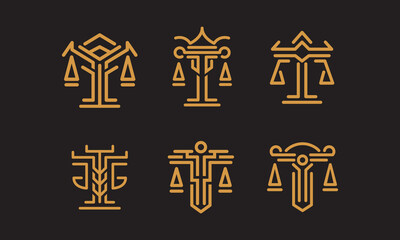 Elite Justice Law Firm Monoline Logo