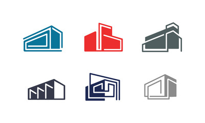 Modern Block Architect Logo