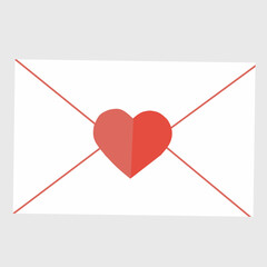 Envelope  with love hearts