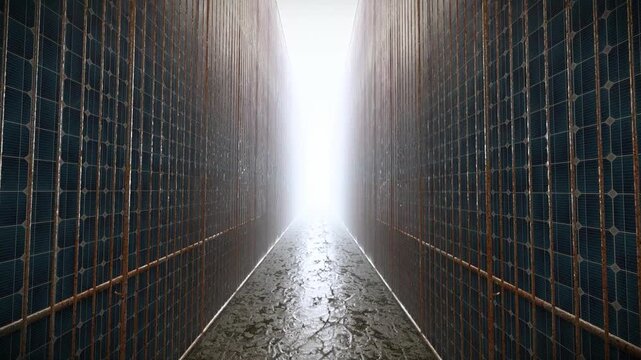 Endless Eerie Corridor Liminal Space Background