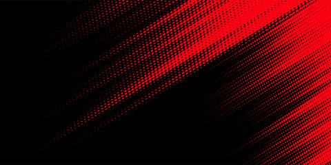 Obraz premium Modern black and red abstract grunge background with halftone style. Art