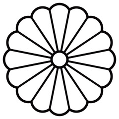 家紋です。陰十六菊といいます